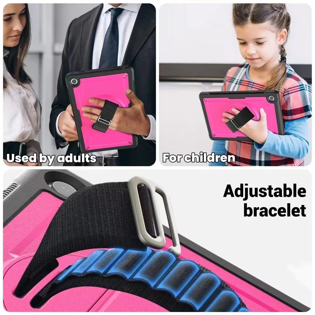 Armor Case for Samsung Galaxy Tab A9 plus 11Inch 2023 Protective Rugged Shockproof Cover 360° Swivel Stand for Tab A9 8.7Inch