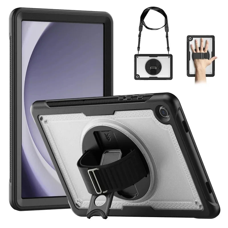 Armor Case for Samsung Galaxy Tab A9 plus 11Inch 2023 Protective Rugged Shockproof Cover 360° Swivel Stand for Tab A9 8.7Inch